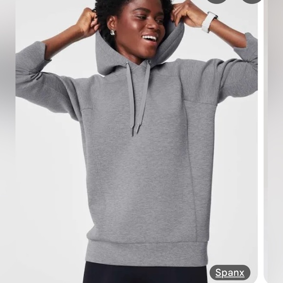 Spanx Women’s Air Essential Long Hoodie Medium Heather Grey Size Medium NWOT - Picture 1 of 5